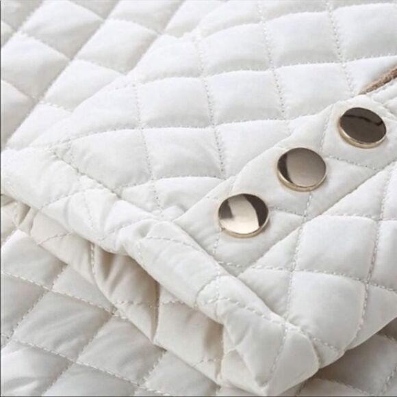 Women’s Quilted Lightweight Padding Jacket / Vest Puffer Coat Winter White - Picture 7 of 11